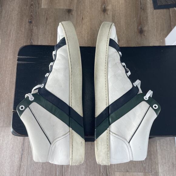 Louis Vuitton Mens 9.5 US Greenx White Damier Infini Leather Sneaker 8.5LV Low main image 6